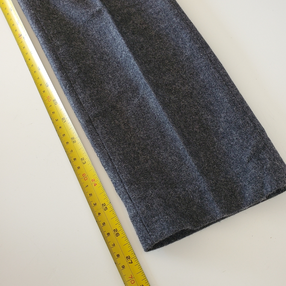 Kate Spade 0 Saturday Pleated Pants Officewear Speckled Dark Grey Wool Trousers - Picture 15 of 16